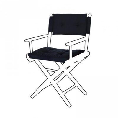 Kissen für Teak-Stuhl DELUXE blau